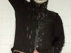demon soaking himself in a fountain of piss