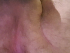 Jerking off in hotel. Big cum shot. Hairy Bear 2