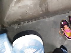 First time cum my female friend Nike Free and Asics