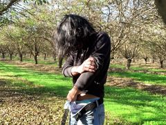 Cute twink masturbates secretly in the forest