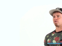 Molten blond otter demonstrating off with his thick muscles