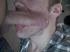 Cumming in the twink's mouth after a nice blowjob 5