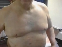 Grandpworks out shirtless hard