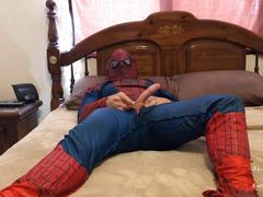 Spider-Man Whacks Off N Suit 2 Cum