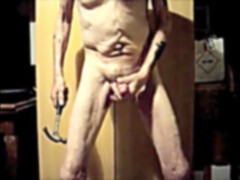 cock and ball hammering with jizm