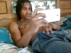 Big Black Cock Beats Off