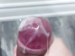 Asian man cum slow motion