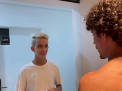 NEIGHBOR CAME TO BORROW SUGAR AND COMPLETED UP GETTING MILK IN HIS KITCHEN.