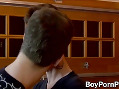 Twinks play a game of pool where loser gets fucked in ass