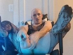 maxx shows off his thick ass in fishnets