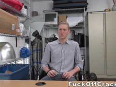 Cute blond gay boy bounces on BBC like a pro for cash