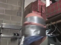 Army Man Gagged, Roped and Milked