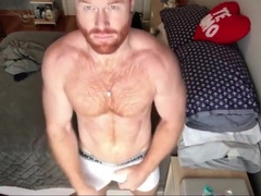 Ginger Hunk Seth Forena Bed Jerks his Cock Until He Cums