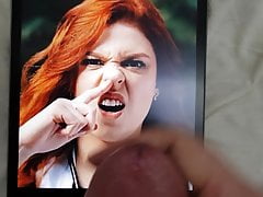 Cum tribute to redhead Amanda picking her nose
