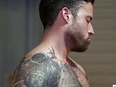 Bespeckled hunk nailed in a dirty alley