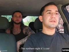Leo Blue fucks his passenger Alexander Garcia before partying