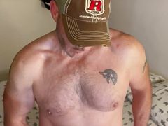 Hunky Country Daddy Stroking Cock