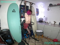 Bound Up Dangling Destroyed Climax Femboy Jerked in Restrain bondage