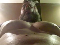 Smoking cigar night time
