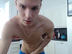 Watch this amateur guy's homemade video as he strokes his bisexual friend's big cock