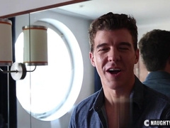 Watch as a horny dude takes a massive schlong & loads it up with a big cumshot