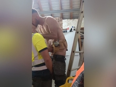 Tradie Lad Drops To His Knees