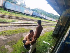 They were nearly caught by railway officials.