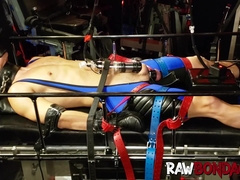 Dungeon space tormentor penalizes jock in gas mask and beef whistle pumping