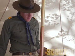 ScoutBoys - Strung Up, wonderful, crimson-head, Legrand barebacks 2 fellows in a tent