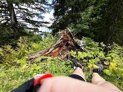 Cumshot in the mountain