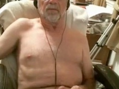 grandpa gets taken on webcam during intimate session