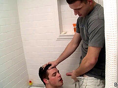 Dustin Fitch & Roman urinating before they engage in buttfuck plowing