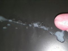 German cum on table after edging session