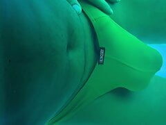 fingering my ass , Rubbing and stroking my cock In tanning bed