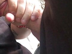 Sucking off my cousin in the woods