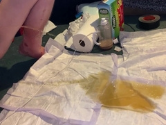 Squatting and Urinating on Floor Compilation three