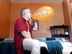 Balloonbanger 43) Jacking Off on Three Busted Balloons 9-21