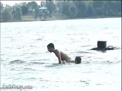Super-fucking-hot pillow-biter fuck-fest on the lake shore