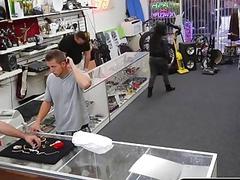 Even this muscled hunk submits to crooked pawn shop employees