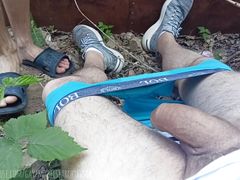 Behind the garage in public sucking a big dick to cum in your mouth!