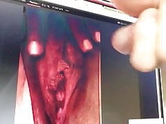 Oh plasters my pussy with cum in his first tribute