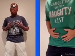Twink cosplay, super heroes, huge cock cumming
