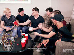 French twinks and American hunks indulge in a wild orgy like never before with hunk Alex Killborn