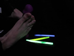 MY FEET STOCKINGS DILDO & GLOWSTICKS