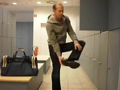in changing room