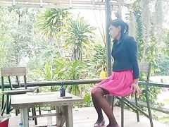 Horny office girl not working