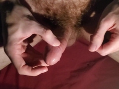 Stamina getting off and taunting my rigid penis to mammary cum shot