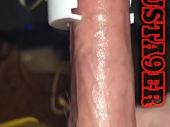 Justa9er immense wood too XXL for onanism machine masturbates off nine inches instead