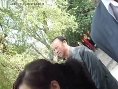 jerking off old chinese man in public and no one notice..