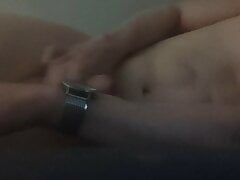 Teen boy cum on silver watch